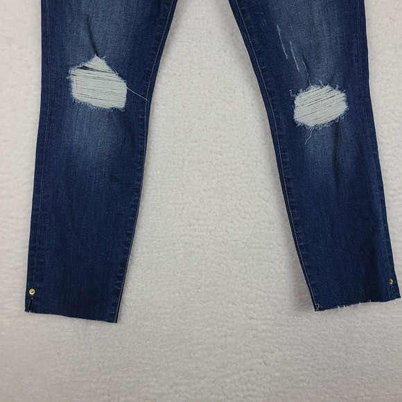 FRAME Jeans Womens 30 Blue Le High Skinny Distress Dark Wash Denim - Picture 2 of 14